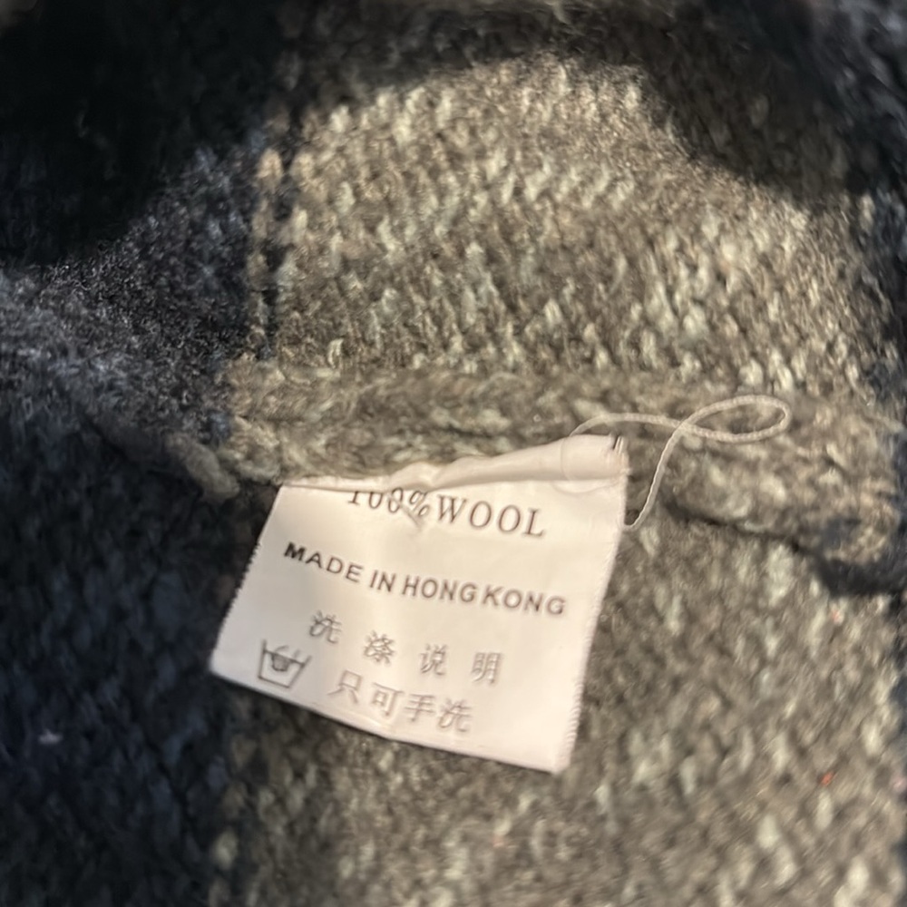 Jeep 100% Wool Striped Half Zip Sweater Blue Gray Pullover Men’s - Picture 8 of 10